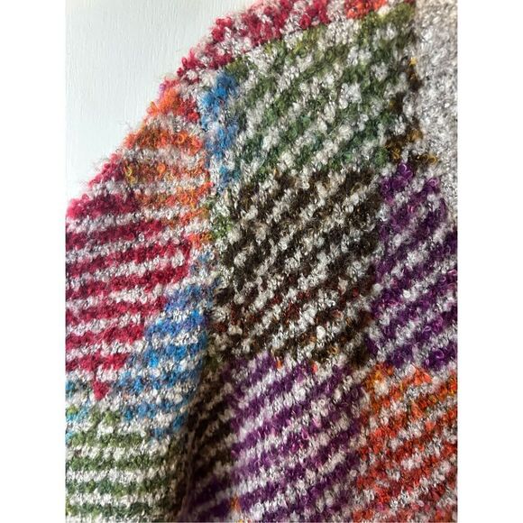 Appleseed sweater cardigan small color block Big Buttons - Picture 4 of 8